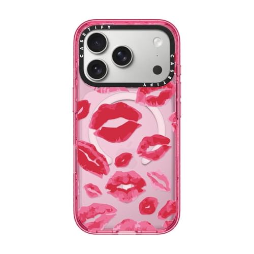 CASETiFY for iPhone 17 Pro Case - Impact Compatible with MagSafe | 8.2 ft. 4x Military Grade Drop Protection | Lipstick Kisses | Pink - color: Lipstick Kisses, size: Iphone 17 Pro (6.3")