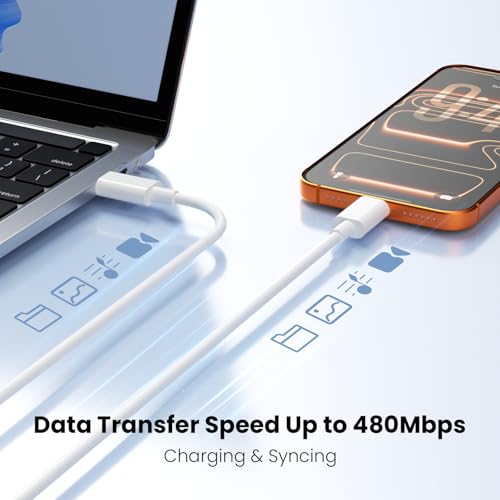 iPhone 17 Pro Max Charger Fast Charging, 40W USB C Super Fast Charger - color: White, Single USB-C port, size: 6ft