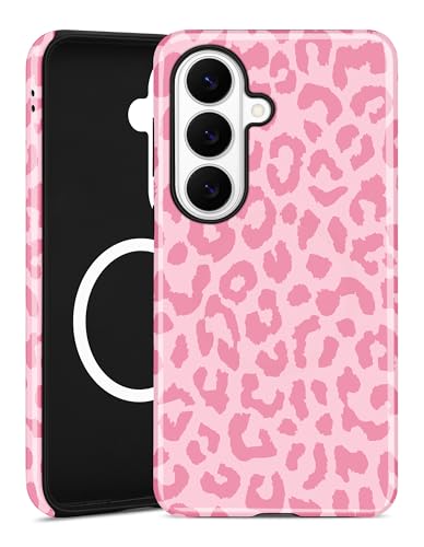 Magnetic Cheetah Phone Case for Samsung Galaxy A16 5G, Pink | Compatible with MagSafe, Cute Leopard Print Design, TPU and PC Shockproof Protective Phone Cover for Women Girls - color: Pink Cheetah