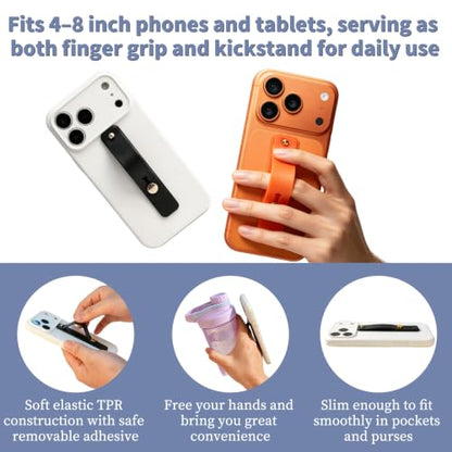 10 Pack Cell Phone Grip Strap Holder for Most Cell Phones & Cases