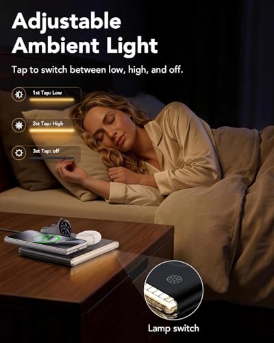 3 in 1 Wireless Foldable Charging Station for Google Pixel Watch 5 4 - color: Black