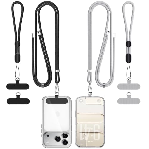 for Phone Lanyard,Anti Theft Travel Essentials - color: B-black+gray