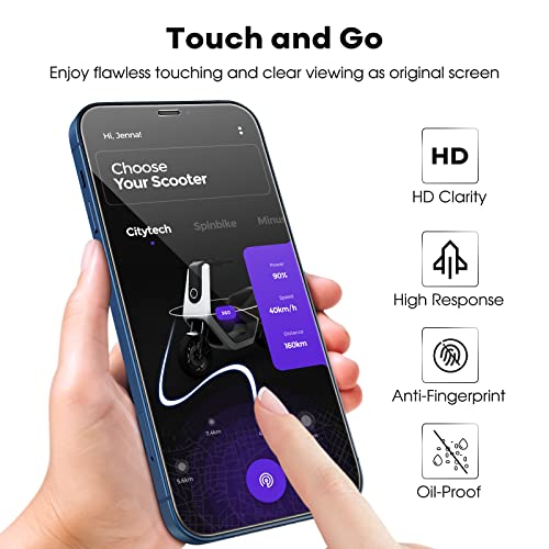 JETech Full-Coverage Screen Protector for iPhone 12/12 Pro, 3-Pack - size: iPhone 12/12 Pro