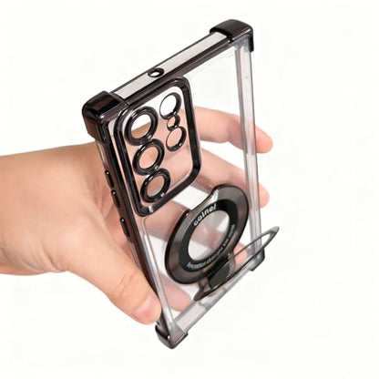 case Compatible with Samsung Galaxy s22 Ultra case Rugged softcase Protective with Ring Stand Clear for s22 Ultra Phone case,Black - color: Black, size: Samsung Galaxy S22 ultra