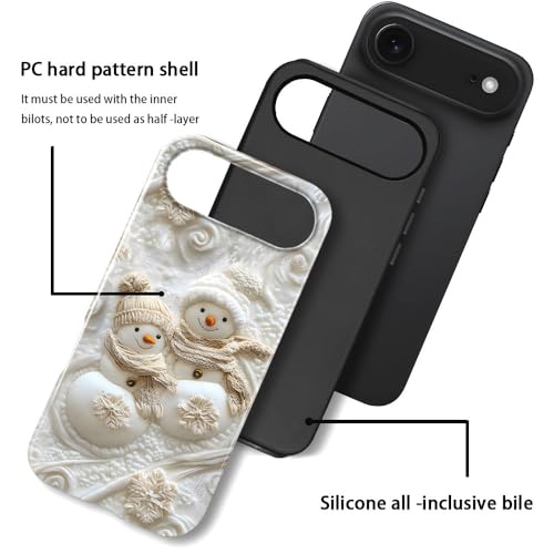 Compatible with iPhone 17 Air,Anti-Scratch Glossy Case Cover,Christmas Snowman - color: Christmas Snowman, size: IPhone 17 Air