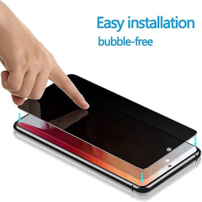 Privacy Screen Protector Tempered Glass for Samsung Galaxy S24 FE - Scratch Resistant Protective Film - Easy Installation Edge to Edge Protection - Bubble Free - size: Galaxy S24 FE