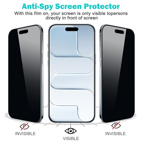 PEHAEL for iPhone Air/17 Air Privacy Screen Protector+Camera Lens Protector