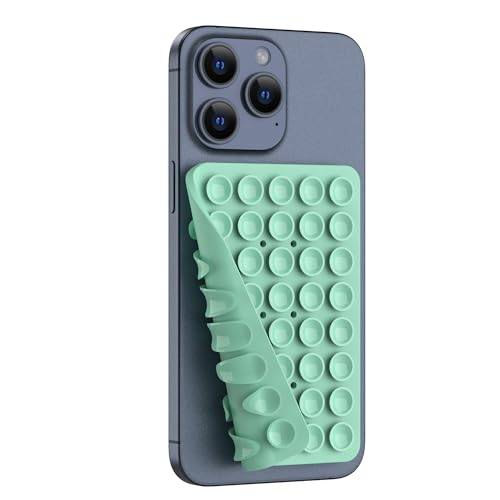 Double Sided Silicone Suction Phone Holder Mount, Silicon Accessory for iPhone and Android, Hands-Free Mirror Shower Phone Holder, TikTok Videos and Selfies (Combo F) - color: Combo F