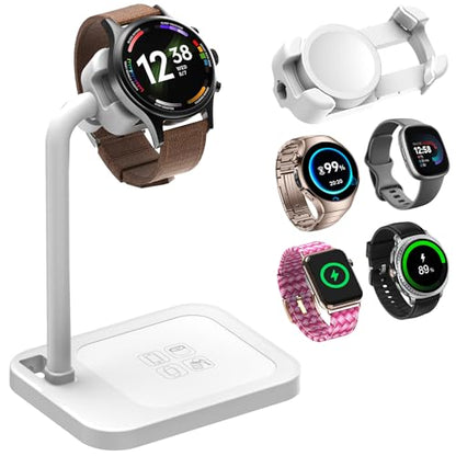 Universal Smart Watch Dock, Adjustable Telescopic Charging Stand - color: White Universal Watch Bracket