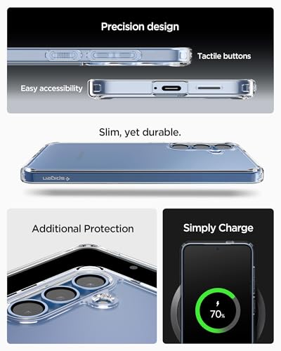 Spigen for Galaxy S25 Plus Case, Ultra Hybrid [No Magnet Ring] [Anti-Yellowing] - Crystal Clear - color: Crystal Clear, size: Galaxy S25 Plus