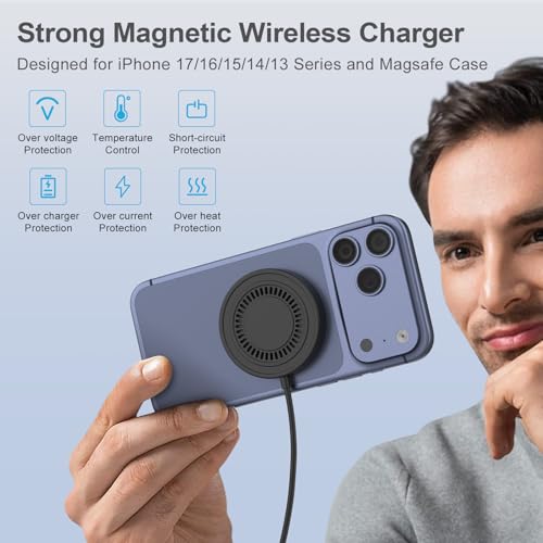 for Google Pixel 10 Pro Fold 11 Magnetic Wireless Charger Fast Charging Pad - color: Black