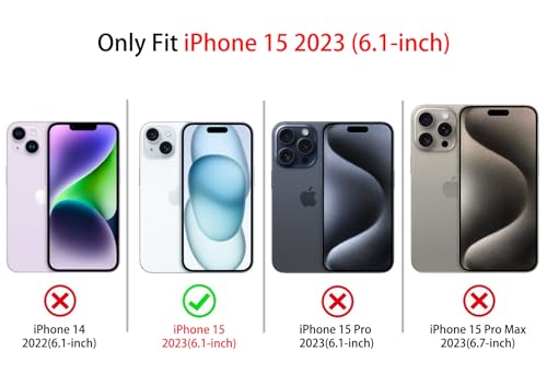 NITITOP Compatible with iPhone 15 Case Clear Cute Bow Ribbon Love Heart Pattern for Women Girls Bowknot Full Camera Lens Soft TPU Slim Shockproof Protective Cover - White - color: White, size: iPhone 15