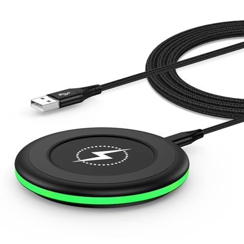 for Galaxy S25 Ultra Wireless Charger Pad for Samsung Galaxy S25 Edge S25 Plus S24FE S24 Ultra S23 S22,15W Fast Charging Station for iPhone 17 Air 16e 16 15 Pro Max 15 Plus,Google Pixel 10 9a 9 Pro XL
