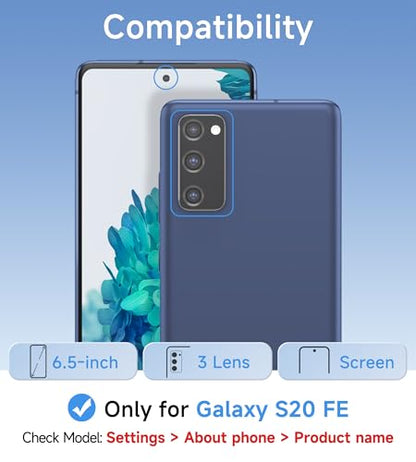 USLAI Case for Samsung Galaxy S20 FE 5G, Anti-Yellowing, Crystal Clear Back, Shockproof & Military‑Grade Drop Protection - Transparent - color: Clear, size: Galaxy S20 FE