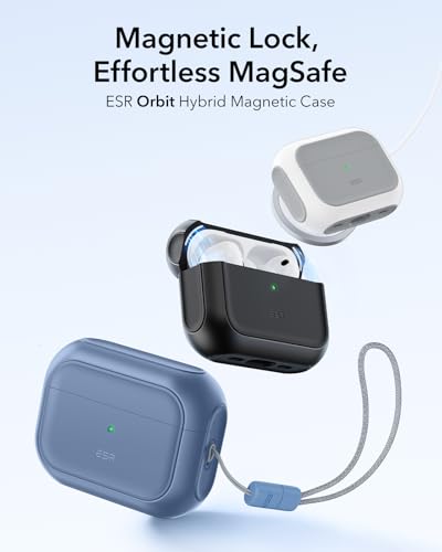 ESR for AirPods Pro 3 Case, Compatible with MagSafe, Dark Blue - color: Dark Blue, size: AirPods Pro 3 Case