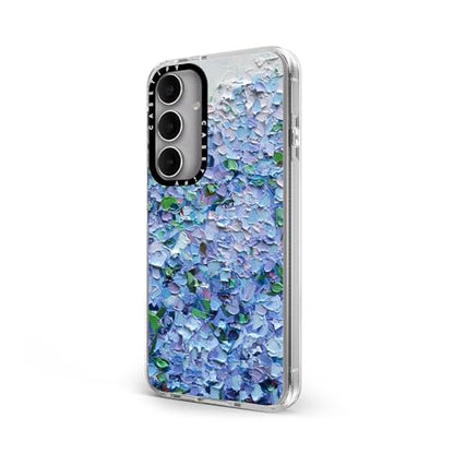 CASETiFY for Galaxy S24+ Case - Impact Clear | Not Yellowing | 6.6 ft. Drop Protection | Nantucket Blue Hydrangeas | Clear - color: Nantucket Blue Hydrangeas, size: Galaxy S24+
