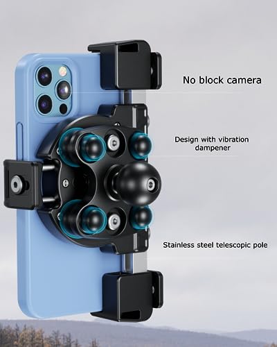 Kewig Motorcycle Phone Mount with Vibration Dampener & Not Block Camera