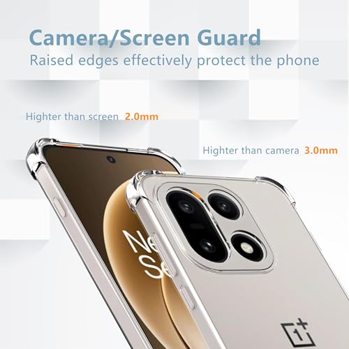Anoowkoa for OnePlus 15 Case.Anti Yellowing Clear Cover Phone Case.Military-Grade Shockproof.Ultra-Thin Drop-Proof and Super Soft.for One Plus 15 Transparent - color: OnePlus 15