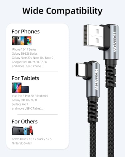Short Right Angle USB A to USB C Cable 0.5FT 3Pack, 90 degree USBC Cable - color: Black+Grey, size: 0.5FT