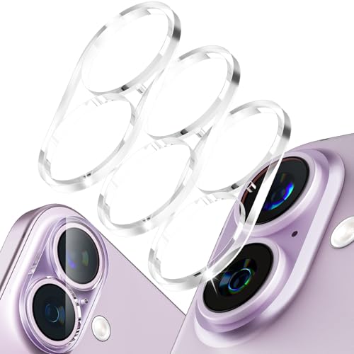 imluckies [3 Pack Clear Camera Lens Protector for iPhone 16/iPhone 17 & iPhone 16 Plus, 9H Tempered Glass, Anti-Scratch, Ultra-HD, Case Friendly, Easy to Install, Not Affect Night Shots - size: 16 Plus/17-Clear