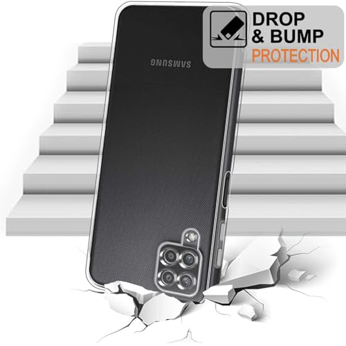 TENOC Phone Case for Samsung Galaxy A12 4G, Clear Case Shockproof Protective Bumper Slim Cover - color: Clear, size: A12