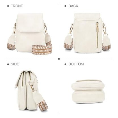 Fashion Small Crossbody Bags for Women Trendy Designer Cell Phone Purses | Adjustable Straps,with Card Holder,Detachable Wristlet Strap,small Cross Body Bag for Woman,Mini Bags,Travel Purse,Work,Gym - color: White