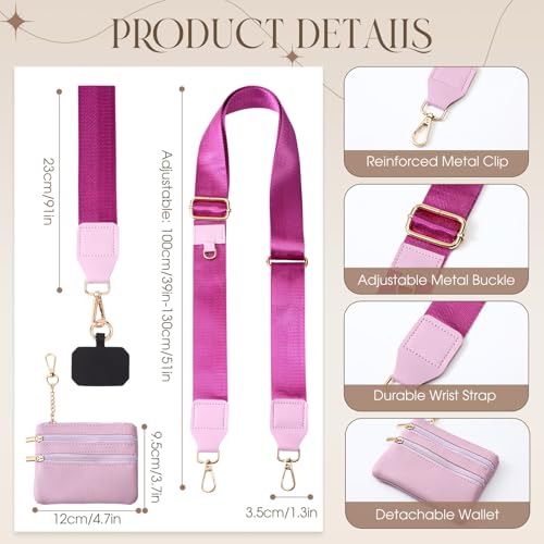 4 Pack Clip and Go Strap for Phone with Wallet,Vivid - style: Vivid