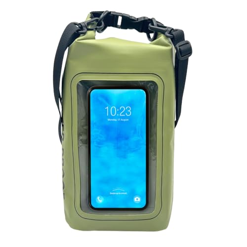 Nupouch Waterproof Cell Phone Sling Bag - Waterproof Phone Pouch Crossbody Dry Bag with Touchscreen Window for Travel, Beach, Boating, Hiking - Green - color: Green