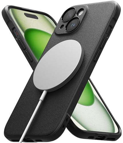 Ringke Onyx for iPhone 15 Case, [Compatible with MagSafe] Oil & Dirt Resistant, Individual Lens Covers for Cameras, Non-Slip Enhanced Grip Lightweight Cover - Magnetic Black - color: Magnetic Black, size: iPhone 15
