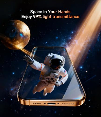 3 Pack for iphone 17 Air Screen Protector, 9H Hardness Military-Grade Shatterproof, Easy Bubble-Free Install Screen Protector 17 Air HD Clear Tempered Glass, Case Friendly Design - size: iPhone air(6.5'')
