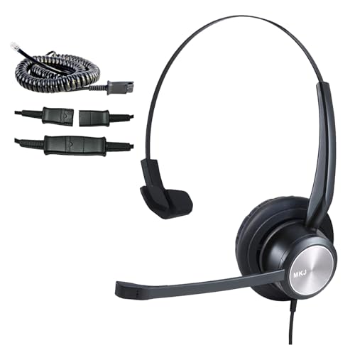 MKJ Cisco Phone Headset Corded RJ9 Telephone Headset Noise Canceling Mic