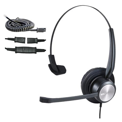 MKJ Cisco Phone Headset Corded RJ9 Telephone Headset Noise Canceling Mic