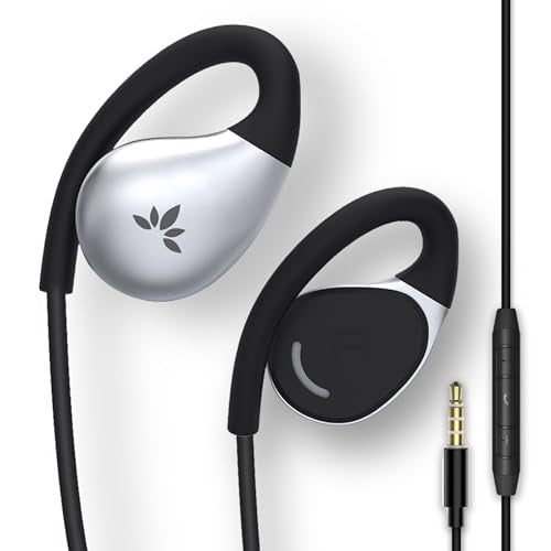 Avantree Resolve –3.5mm AUX Wired Open-Ear Earbuds w/Mic & Over-Ear Hook