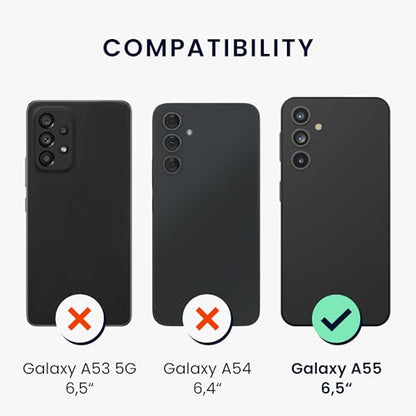 kwmobile Case Compatible with Samsung Galaxy A55 5G Case - Soft Slim Protective TPU Silicone Cover - Chocolate - color: Chocolate, size: Galaxy A55 5G
