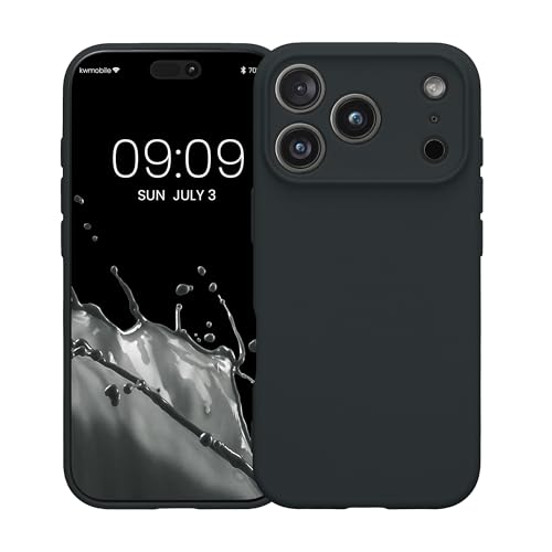 kwmobile Case Compatible with Apple iPhone 17 Pro Case - Protective Slim TPU Phone Cover - Soft Matte Finish - Blueberry - color: blueberry, size: iPhone 17 Pro