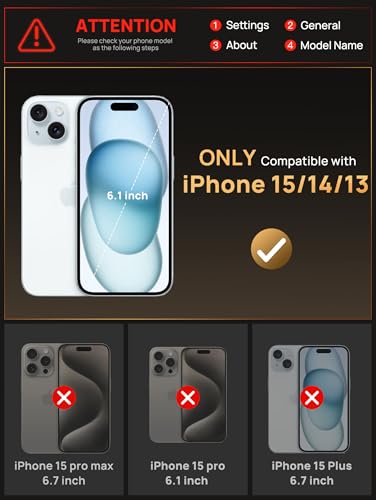 Vihibii for iPhone 15/14/13 Wallet Case, Card Holder (4 Cards), Black | RFID Blocking, Slide Camera Lens Cover, Military-Grade Drop Protection, Raised Edges Protect Screen, Ditch the bulky bag - color: Black, size: iPhone 15/14/13