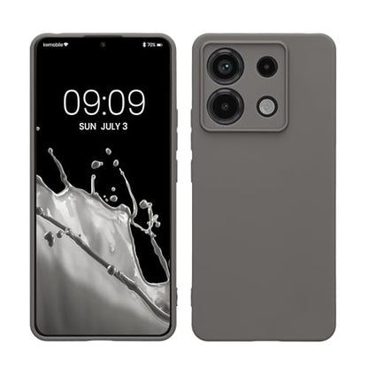 kwmobile Case Compatible with Xiaomi Redmi Note 13 Pro 5G / Poco X6 5G Case - Protective Slim TPU Phone Cover - Soft Matte Finish - Stone Dust - color: Stone Dust, size: Redmi Note 13 Pro 5G / Poco X6 5G