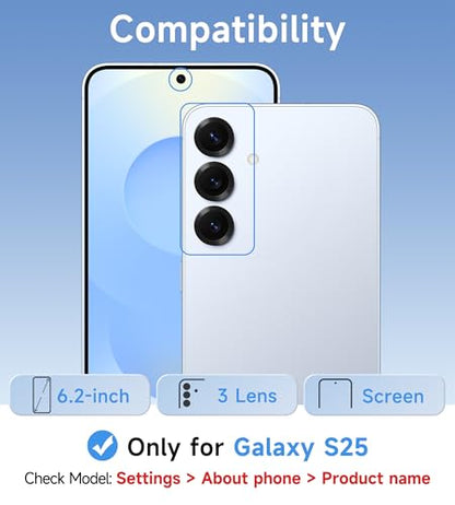 USLAI Case for Samsung Galaxy S25, Anti-Yellowing, Crystal Clear Back, Shockproof & Military‑Grade Drop Protection - Transparent - color: Clear, size: Galaxy S25