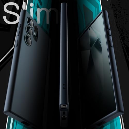 JETech Slim Case for Samsung Galaxy S24 Ultra, Dark Blue | Camera Lens Protection, Soft TPU Design, Matte Finish, Shockproof Protection - color: Dark Blue, size: S24 Ultra