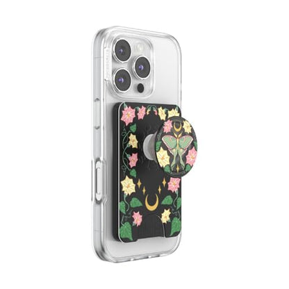 PopSockets Phone Wallet for MagSafe with Grip- Moon Flower - color: Moon Flower, style: MagSafe