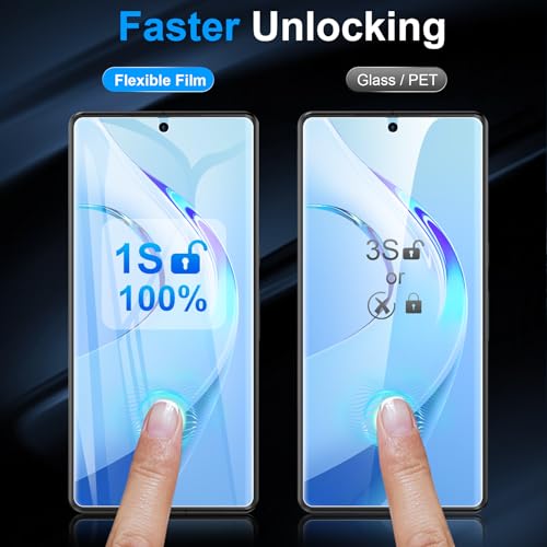 LYWHL 3 Pack for Google Pixel 7 Pro Screen Protector [Like Original Fingerprint Unlock], Real Invisible Self-Healing Protective Film [Not Glass], HD Clear, Case Friendly, Scratch-Resistant