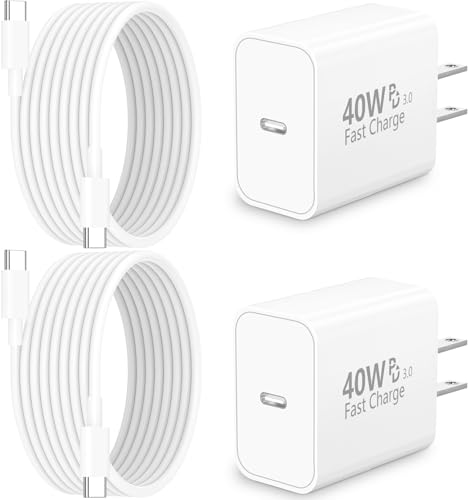 Apple MFi Certified iPhone Duo 18 Pro Charger Fast Charging, USB C Charger - color: Ivory White