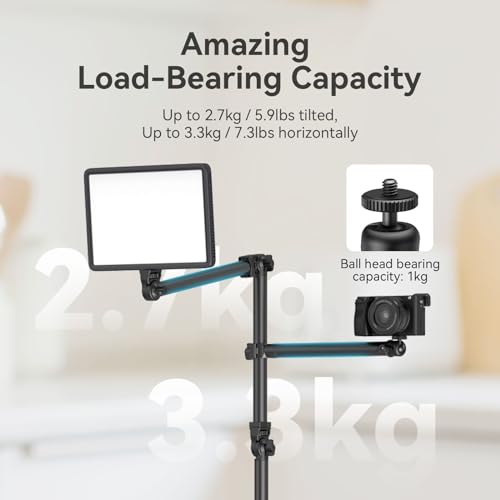 SMALLRIG Overhead Camera Mount, Camera Desk Mount Stand with Flexible Arm - style: Clamp 4456