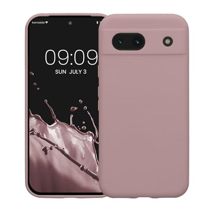 kwmobile Case Compatible with Google Pixel 8a Case - Protective Slim TPU Phone Cover - Soft Matte Finish - Nude Lilac - color: Nude lilac