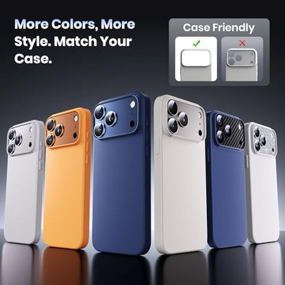 Hoerrye for iPhone 17 Pro Max Camera Lens Protector - 12FT Shatterproof