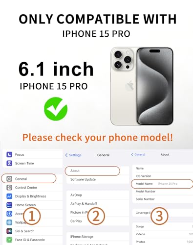 2 Pack 360 Privacy Screen Protector for iPhone 15 Pro Tempered Glass Film - size: iPhone15Pro 6.1inch