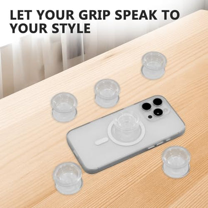 10 Pcs Expandible Collapsible Mobile Phone Grip Stand Holder, Self-Adhesive Adhesive on The Bottom, Suitable for Mobile Phones, Tablets and Other Electronic Devices(Transparent)