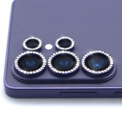 for Samsung Galaxy S26 Ultra Camera Lens Protector, Bling Diamond Metal Ring Tempered Glass Lens Cover, Sparkly Rhinestone Accessories (Violet) - color: Violet