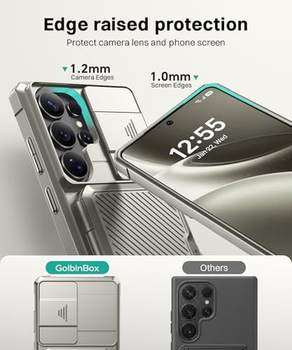 GolbinBox for Samsung Galaxy S26 Ultra Case with Wallet & Lock,Pearl Silver | Card Holder, Slide Camera Cover, Built-in Safety Lock & RFID Protection, Holds 4~5 Cards or Cash, S26 Ultra Wallet Case 6.9'' - color: Pearl Silver