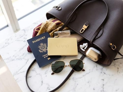 Clutch - Pro USB-C Portable Charger - Compatible with iPhone 15, 16, 17 & Android Devices - Power Bank Magnetic Battery - TSA Travel Approved - USB Rechargeable - Built-in Cable - 5000 mAh - 3.7oz - color: Gold